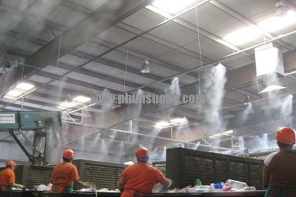 Phun sương Hoàng Hà dùng trong nhà xưởng ở  Hưng Yên 